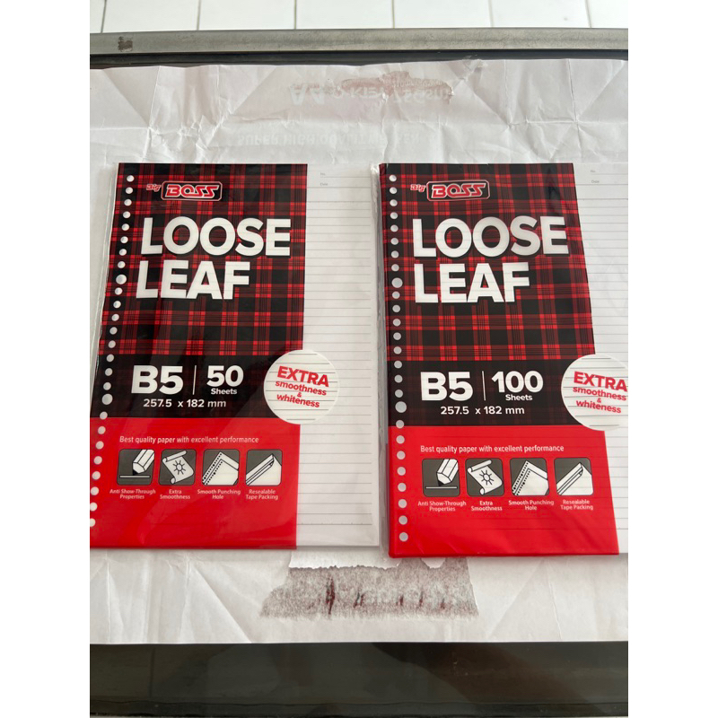 

ISI BINDER B5 MERK BIG BOSS , LOOSE LEAF B5