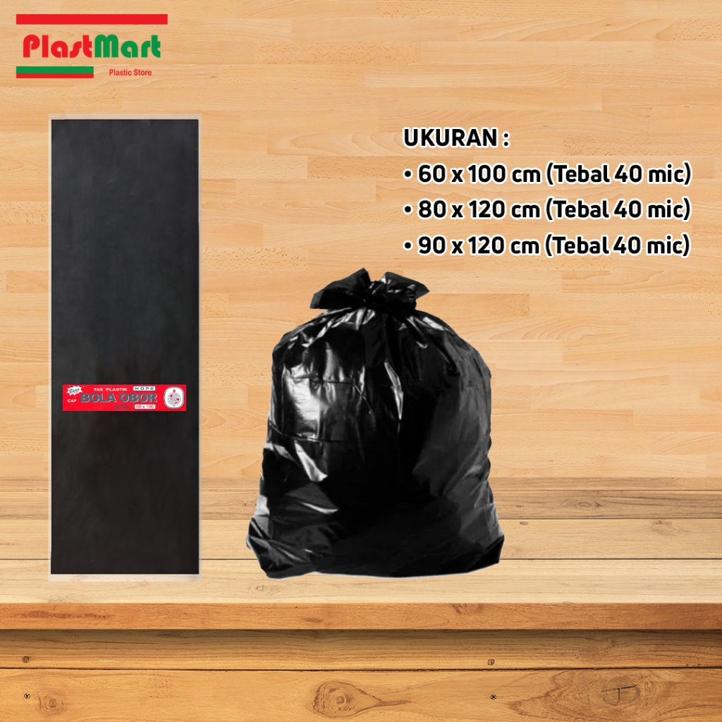 Kantong Plastik Sampah HD Bola Obor Hitam