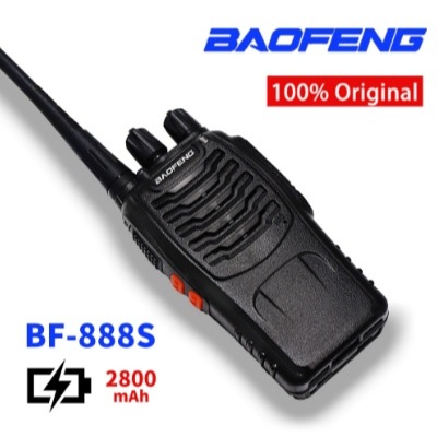 BISA COD - HT 888S + Earset Single Band UHF / HT Murah 888 S / Frekuensi -888S 16 Ch tanpa layar HT 