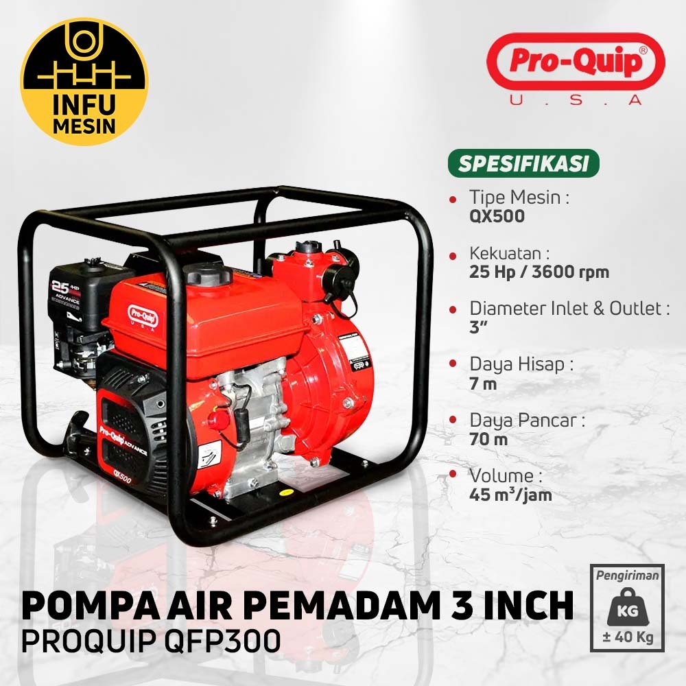 Pompa Air Pemadam Kebakaran 3 Inch Proquip QFP300 QFP 300