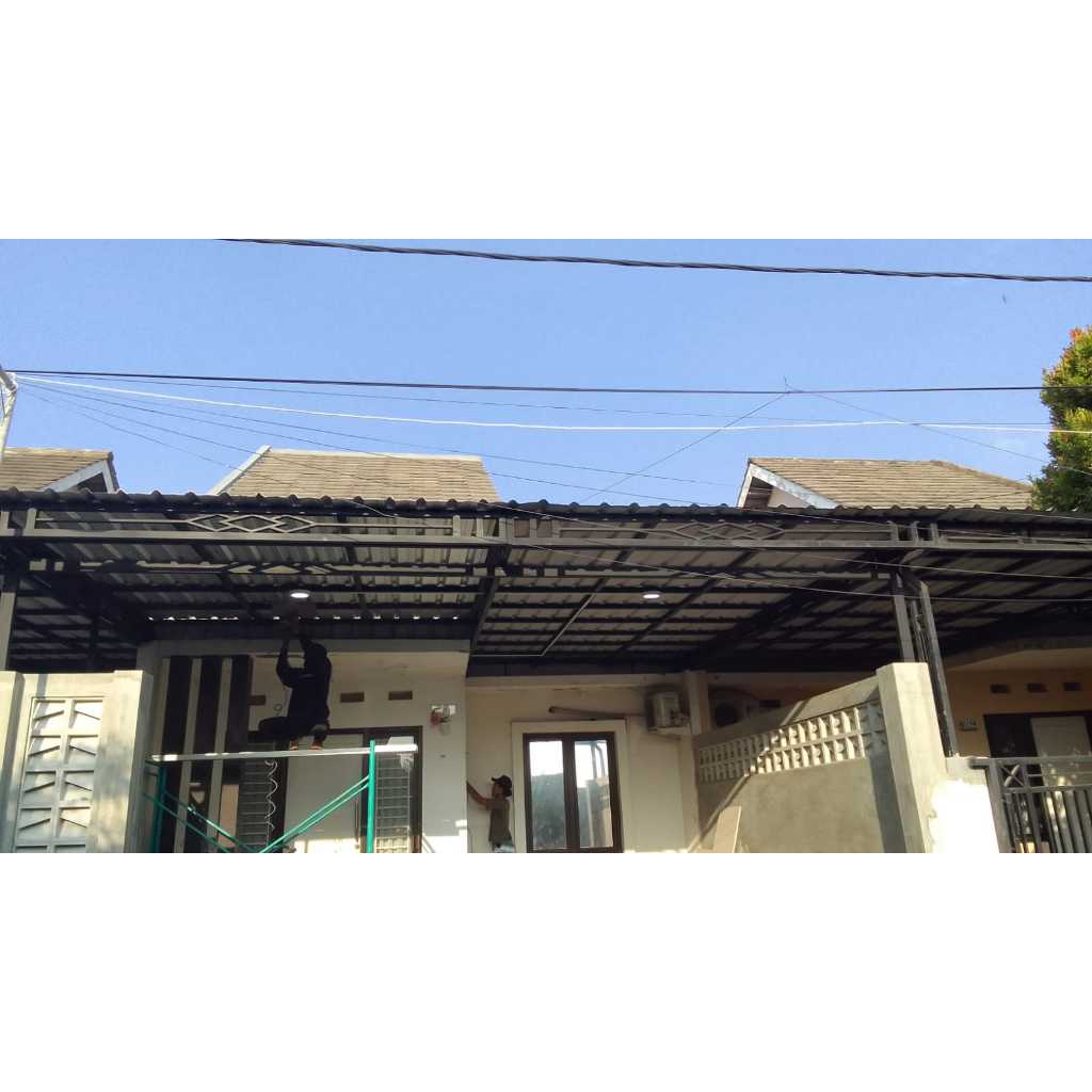 Kanopi spandek rangka besi kremona