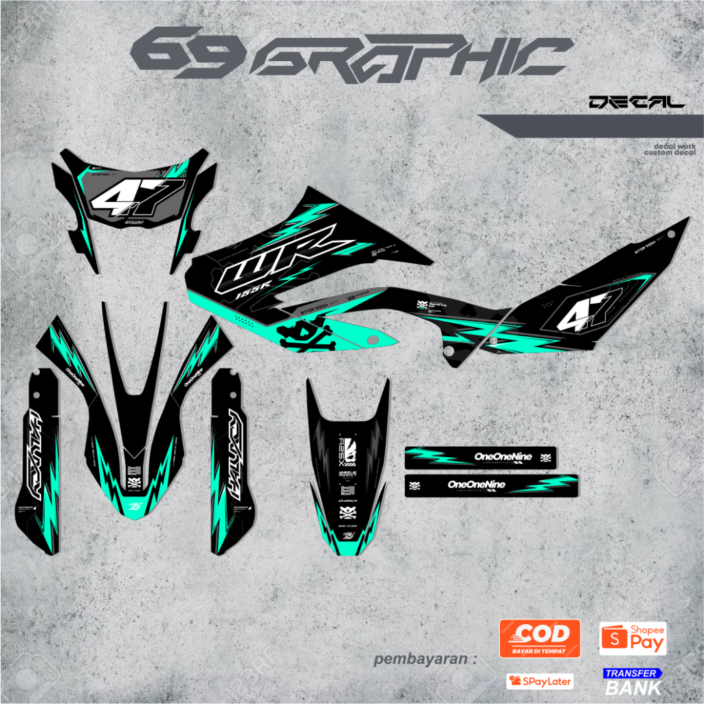 DECAL WR 155R FULLBODY STABILO HOLOGRAM CHROME GLOSSY BY 69GRAPHIC