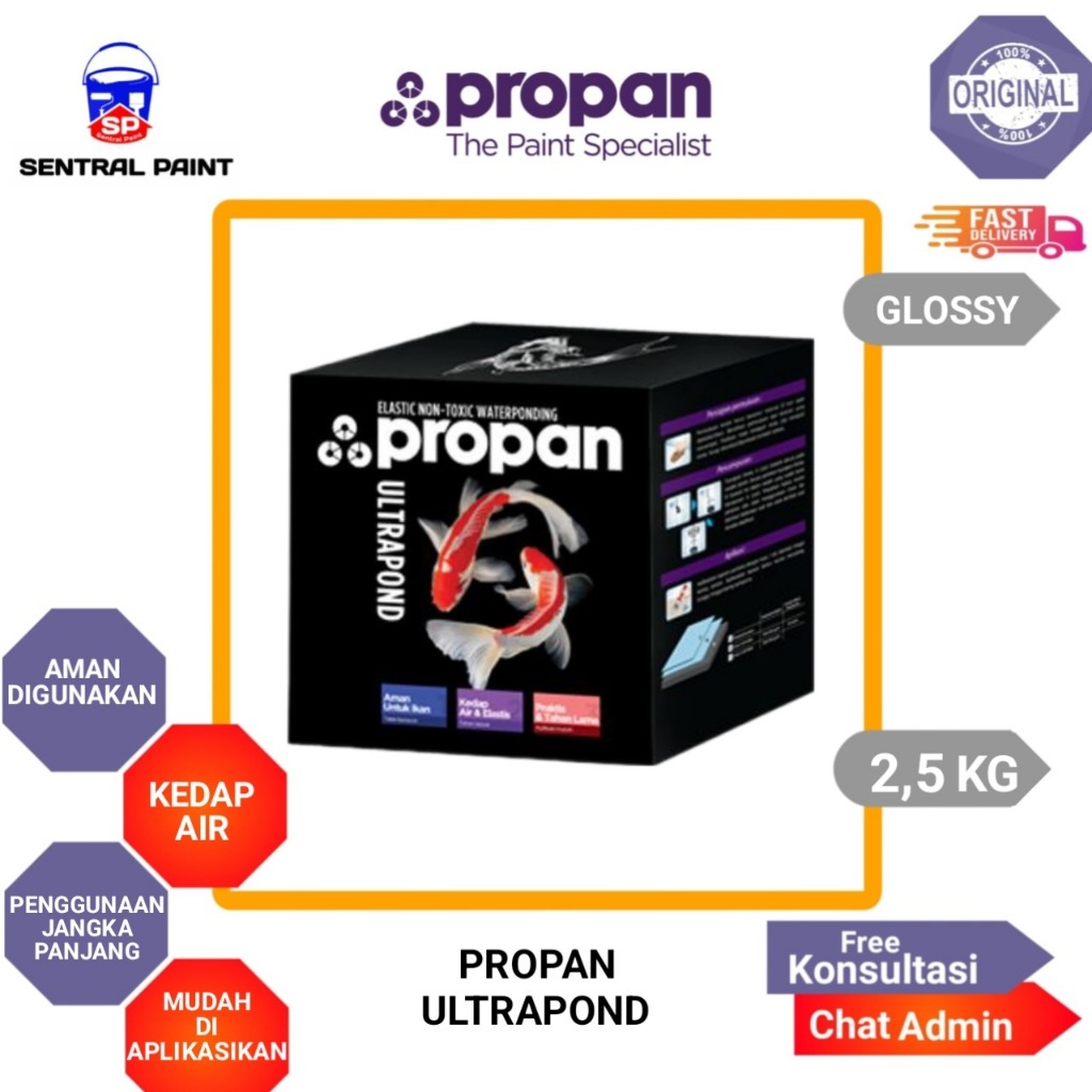 Cat Kolam Propan Ultrapond 2.5 Kg / Cat Anti Bocor Untuk Kolam Ikan