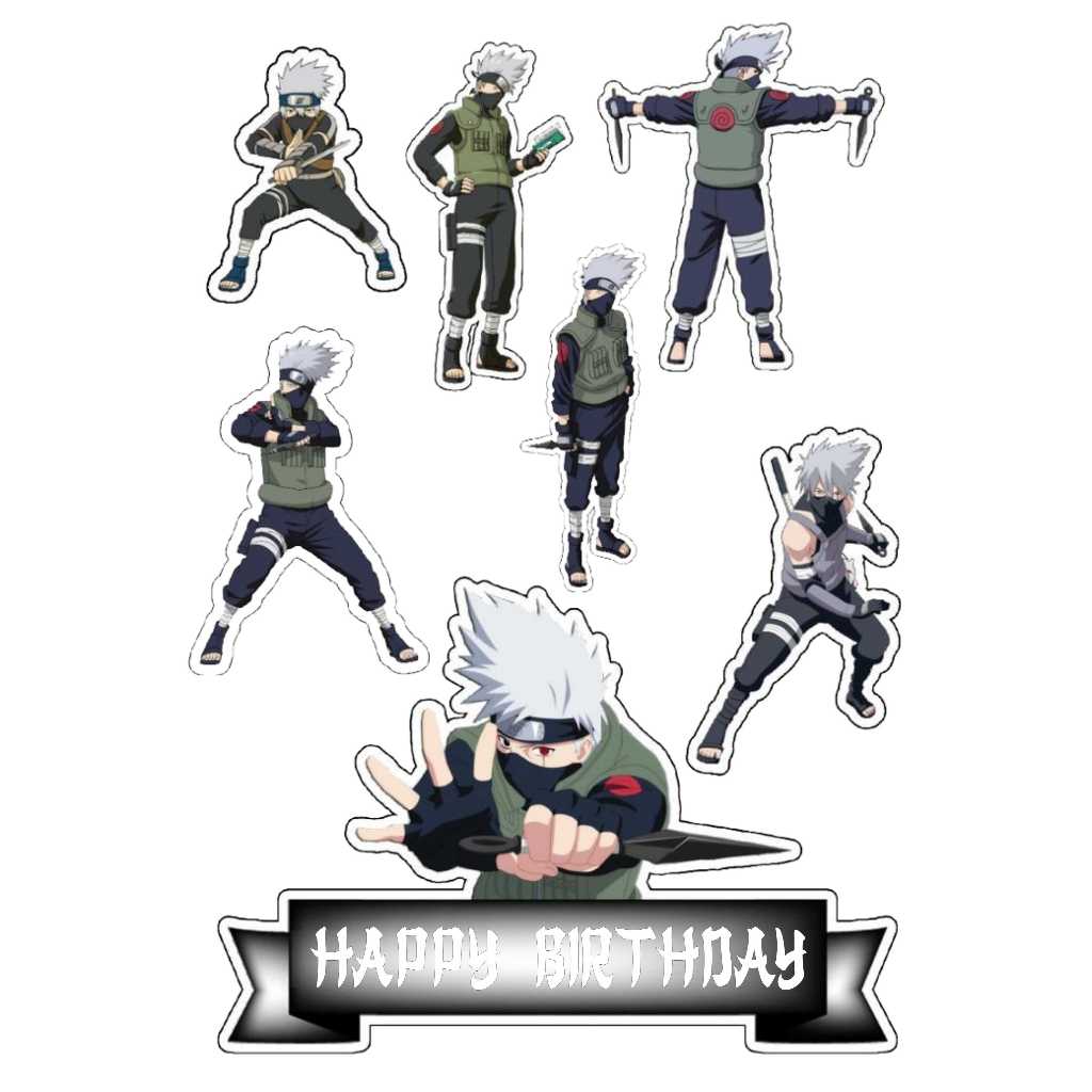 

HIASAN KUE KAKASHI TOPPER CAKE ULANG TAHUN HIASAN ULANG TAHUN