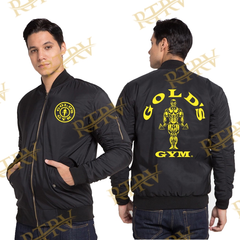 JAKET BOMBER GOLD GYM  JAKET BOMBER PRIA GOLD GYM