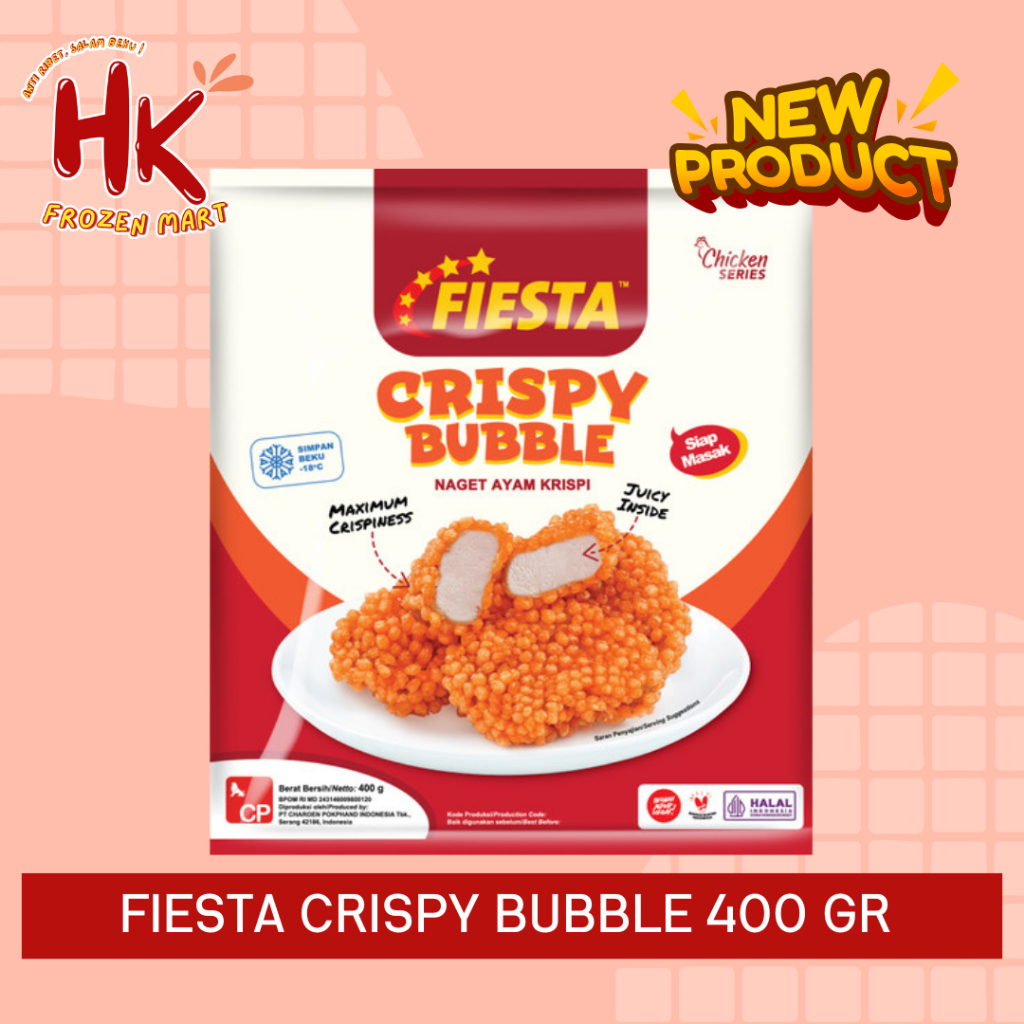 

Fiesta Crispy Bubble 400gr | naget ayam krispi kanzler chicken nugget HK FROZEN MART