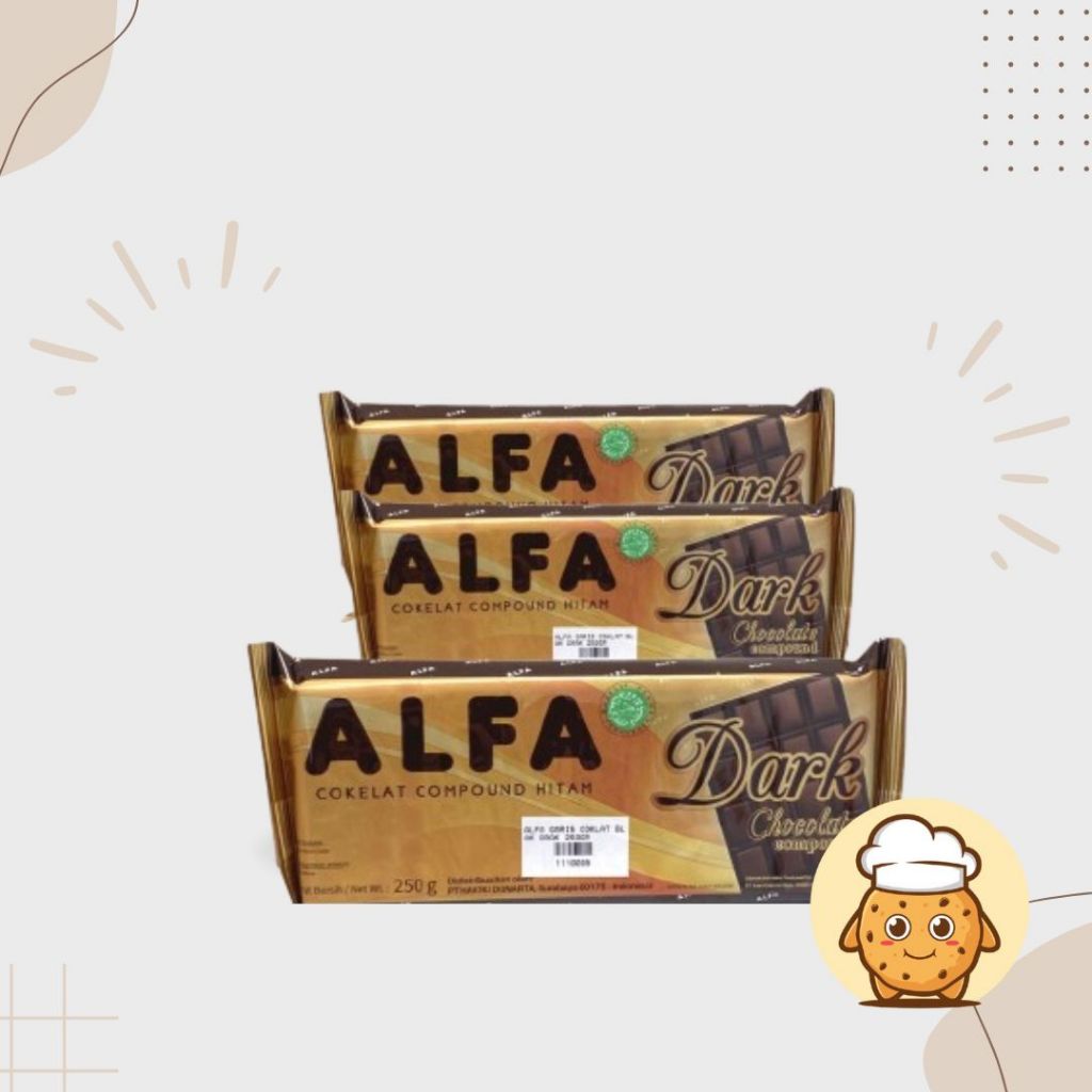 

COKLAT ALFA 250g r| DARK CHOCOLATE COMPOUND 250 gr