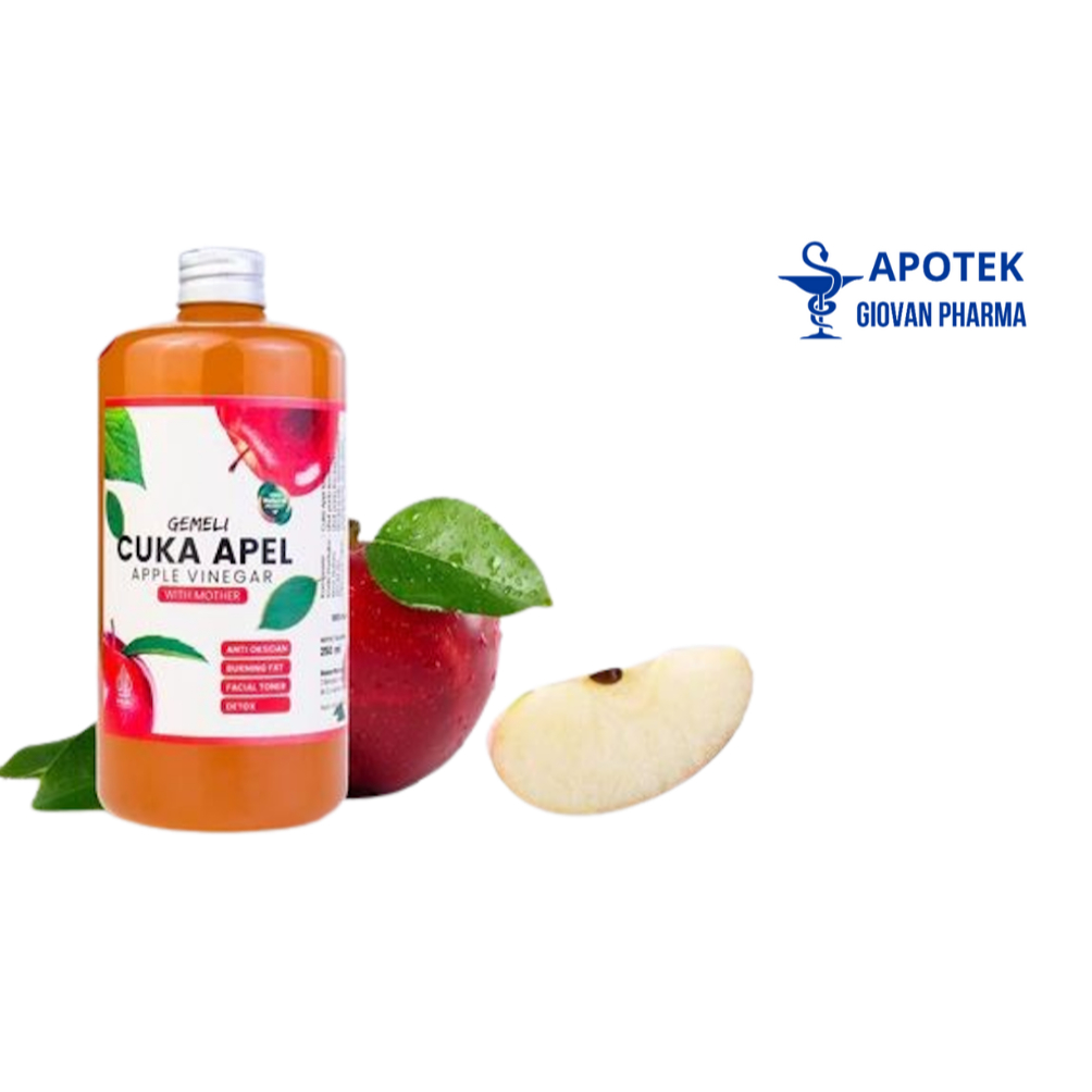 

CUKA APEL ORIGINAL ORGANIK 500ML / APPLE CIDER VINEGAR WITH MOTHER/ CUKA SARI APEL
