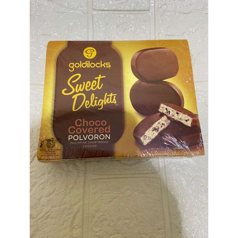 

Goldilocks sweet delights choco cobered polvoron philippine shortbread cookies isi 12pcs
