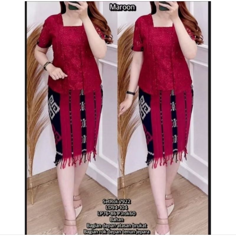 SET ROK TENUN KUTU BARU BAJU PESTA BAJU GEREJA