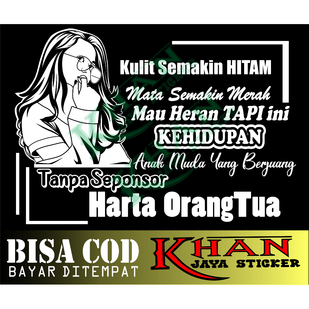 stiker mobil yang lagi viral cutting stiker kulit semakin hitam