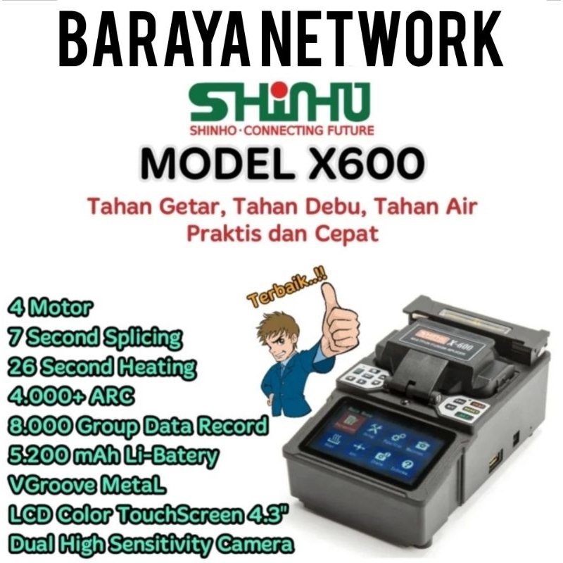 Splicer Fiber Optic SHINHO X600