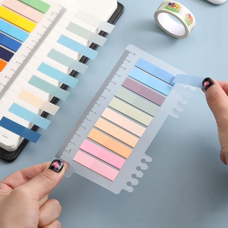 

Panmomo Sticky Text Highlighter Strips - Label Warna/Catatan Tempel/Penanda Kalimat