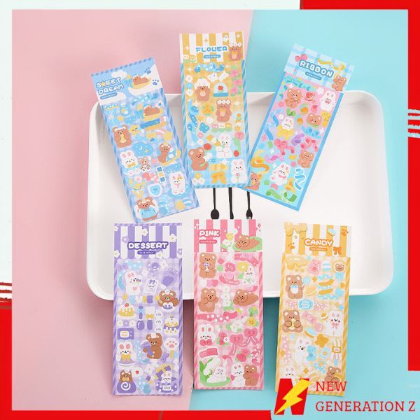 

NGZ STICKER WATERPROOF KARTUN BEAR RABBIT HOLOGRAM STIKER MOTIF KARTUN BERUANG DAN KELINCI KOREA LUCU ANTI AIR DEKORASI HANDBOOK SCRAPBOOK DIY STICKER BOTOL MINUM TUMBLR VIRAL LUCU MURAH CANTIK