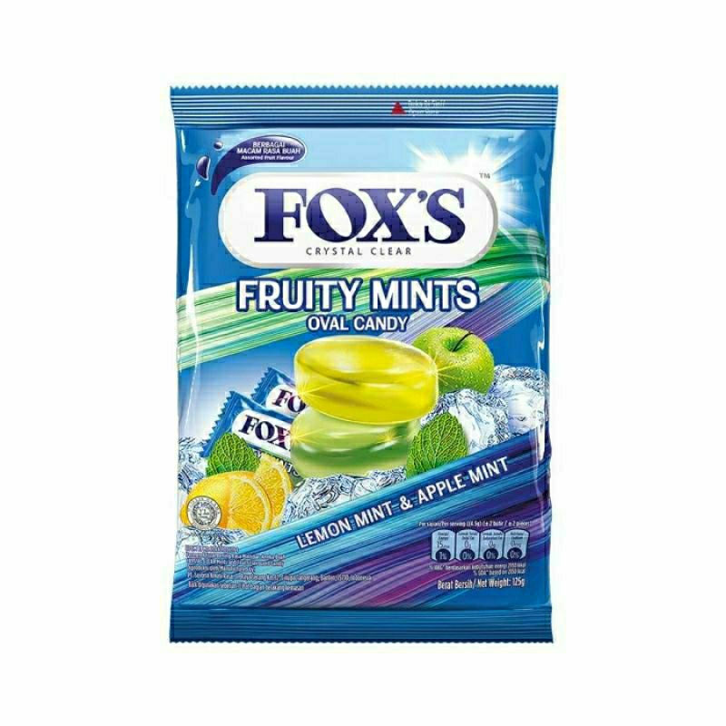 

Permen Fox's fruity mints lemon & apple mint 2 bks x 125g