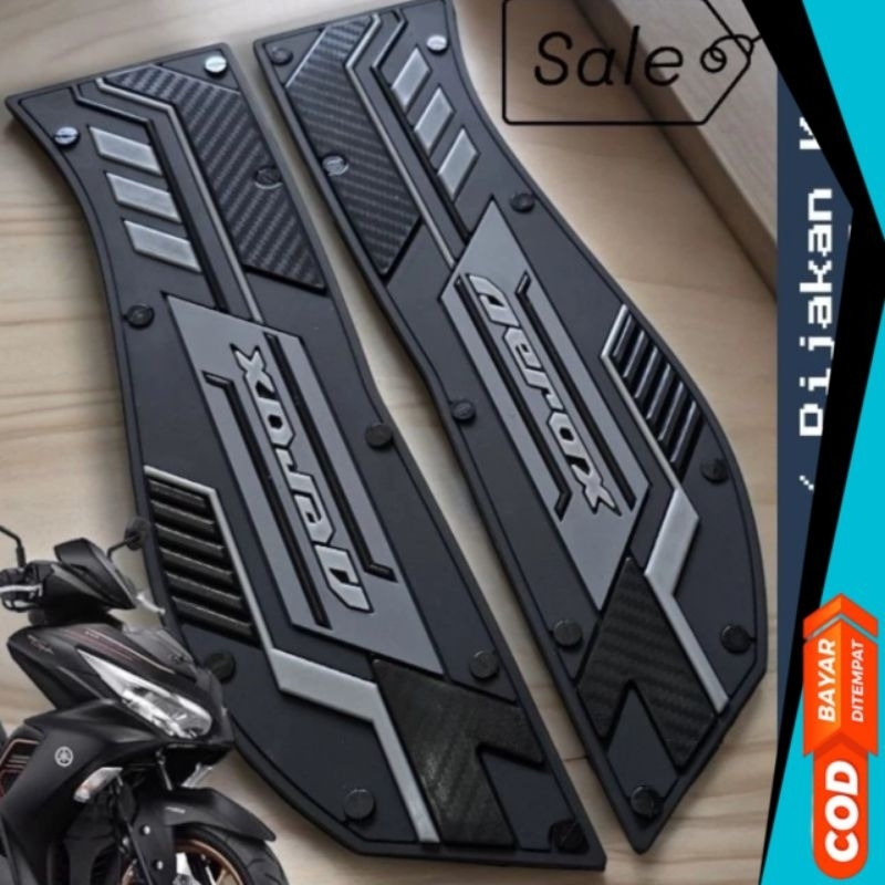 Karpet new Aerox 155 pijakan kaki new aerox Karet Alas kaki Aerox 155 connected