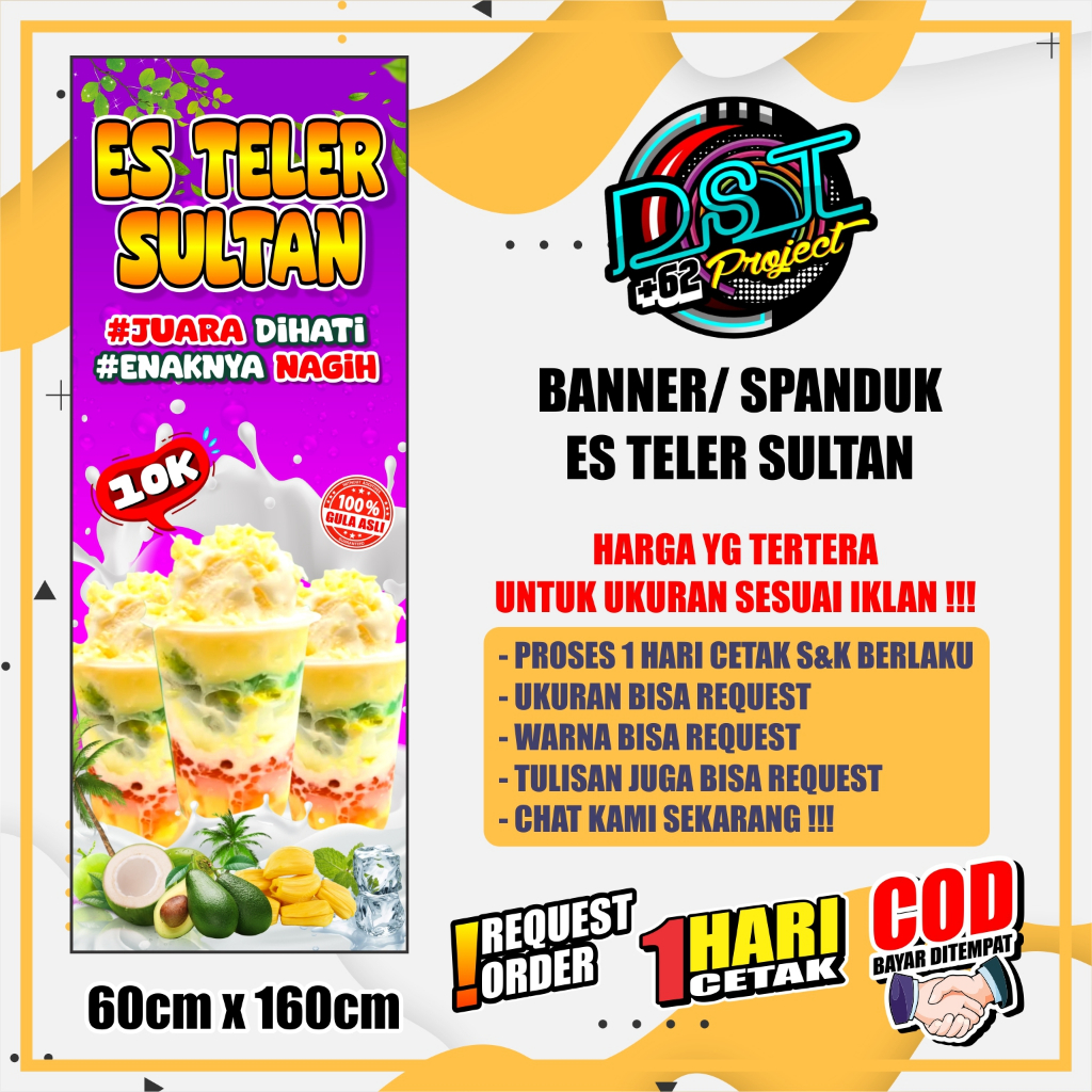 BANNER / SPANDUK ES TELER SULTAN VIRAL 60 X 160