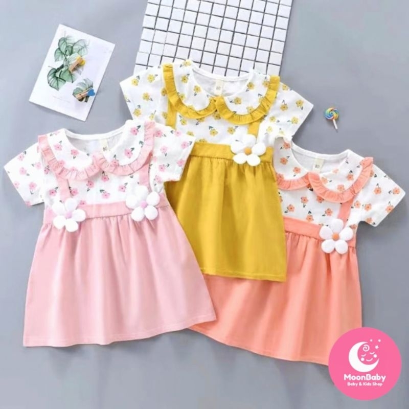 [BISA COD] Dress anak  gaun anak perempuan  Baju Dress Anak Floral korean style import