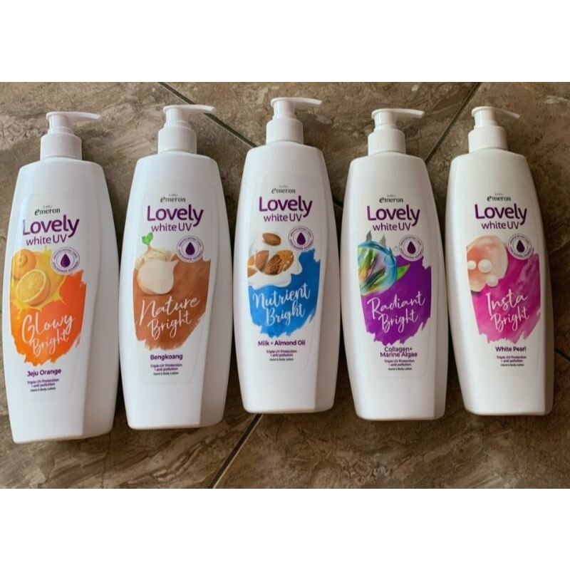 Hand body lotion emeron lovely 500ml/hand body besar/jumbo"EMERON LOVELY" White UV 500ml