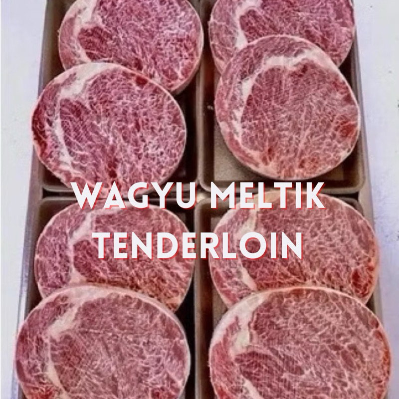 

STEAK WAGYU TENDERLOIN 1PC/PACK MELTIQUE MELTIK MAKANAN INSTAN BEEF TENDERLOIN [FROZEN FOOD DAGING]