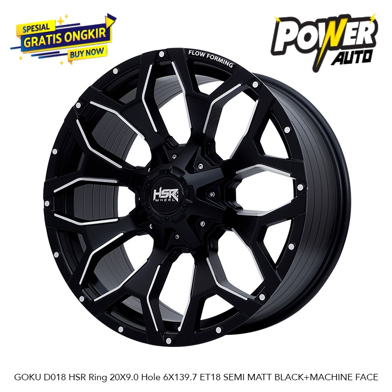 Velg Ganteng hsr GOKU ring 20 Lobang 6 Untuk Pajero Hilux