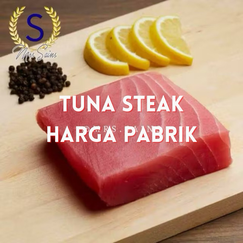 

[FROZEN FOOD SEAFOOD] TUNA STEAK SAKU PREMIUM FILLET SUSHI GRADE @1KG WARNA MERAH