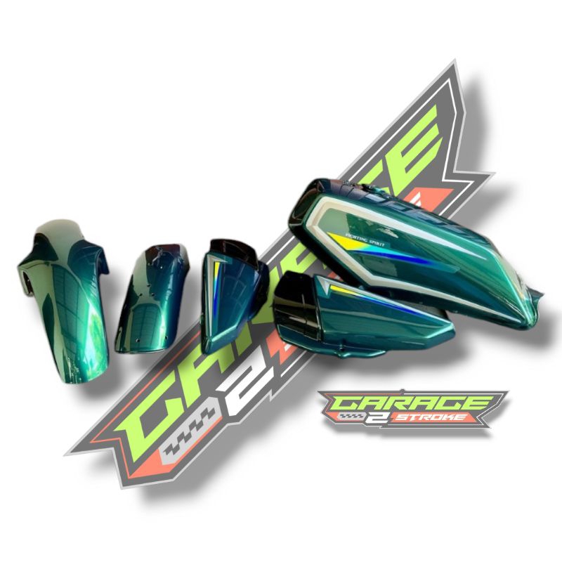 Tangki Bensin Set Yamaha RX King RXk Hijau Botol Tahun 2001