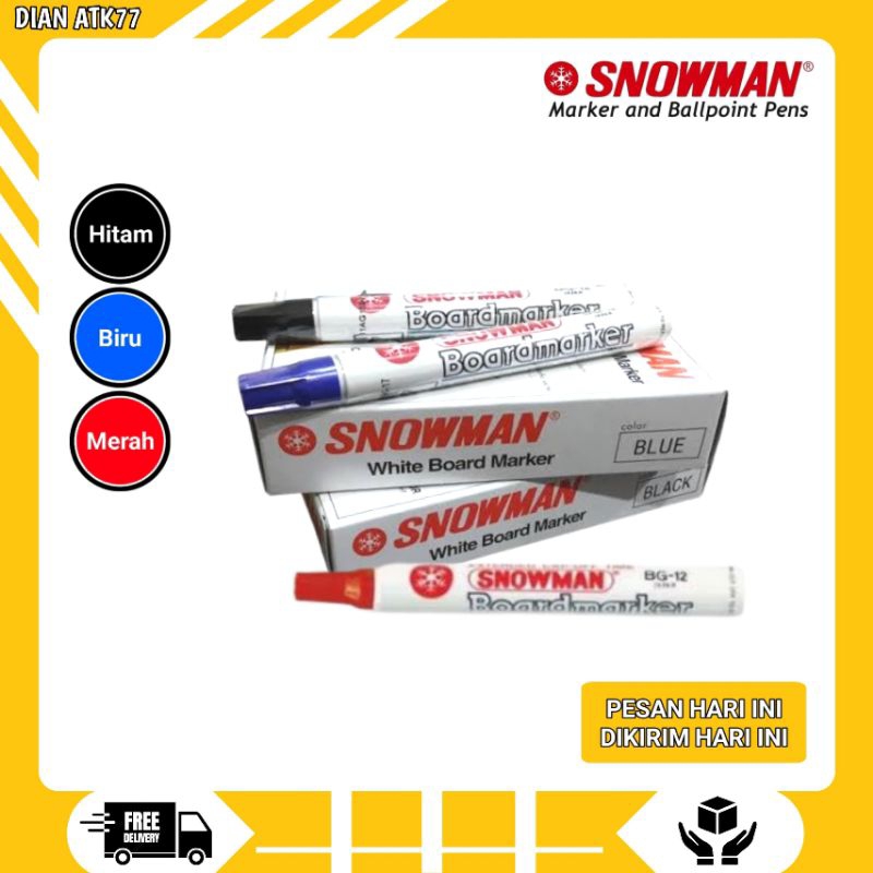 

Spidol Snowman White Board BG-12 [1Pcs] Spidol Snowman Bisa dihapus