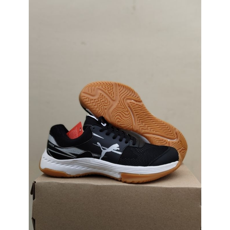 Sepatu Badminton pria premium sol karet berdecit anti slip, Sepatu bulutangkis pria ukuran 45 , sepa