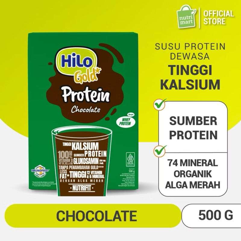 

HiLo Gold Protein Chocolate 500 gram - Susu Tinggi Kalsium Rendah Lemak