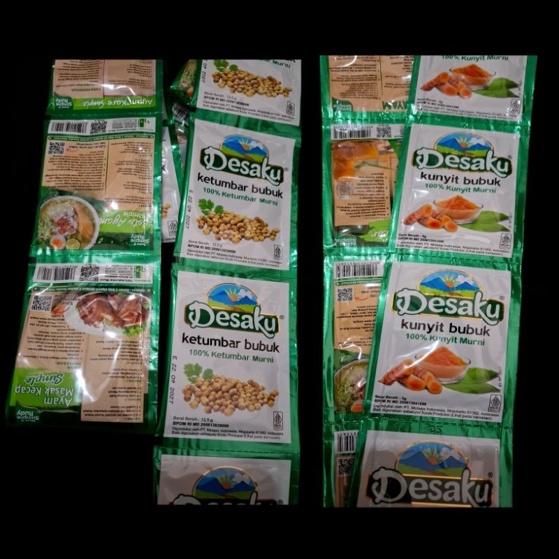 

Bumbu Desaku instan Ketumbar & kunyit 1 renceng isi 10 sachet