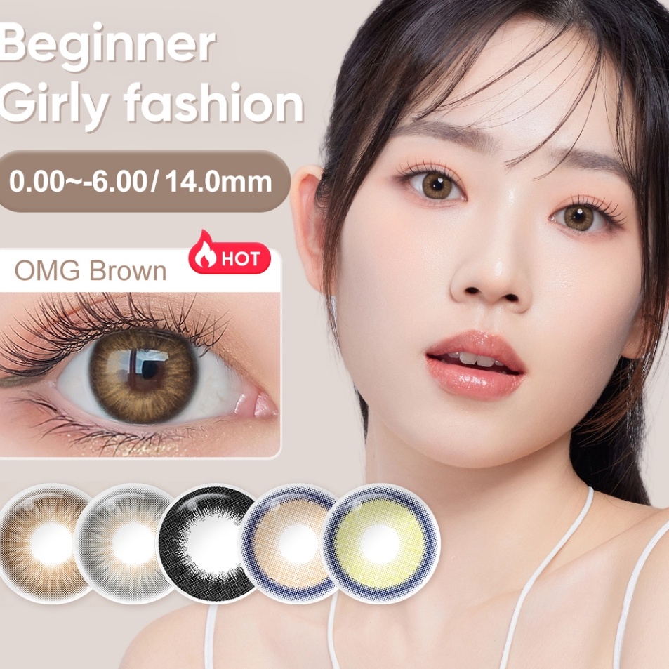 Promo Sale 6Magister Softlens Minus OMG Sepasang Lensa Kontak Warna Diameter 14mm 6bulan