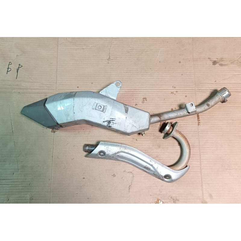 KNALPOT KLX 150 OLD ORIGINAL STANDAR KNALPOT MUFFLER KLX 150 DTRACKER 150 OLD ORI COPOTAN