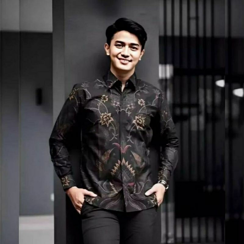 kemeja batik modern atasan pria dewasa baju batik ukuran M L XL XXL