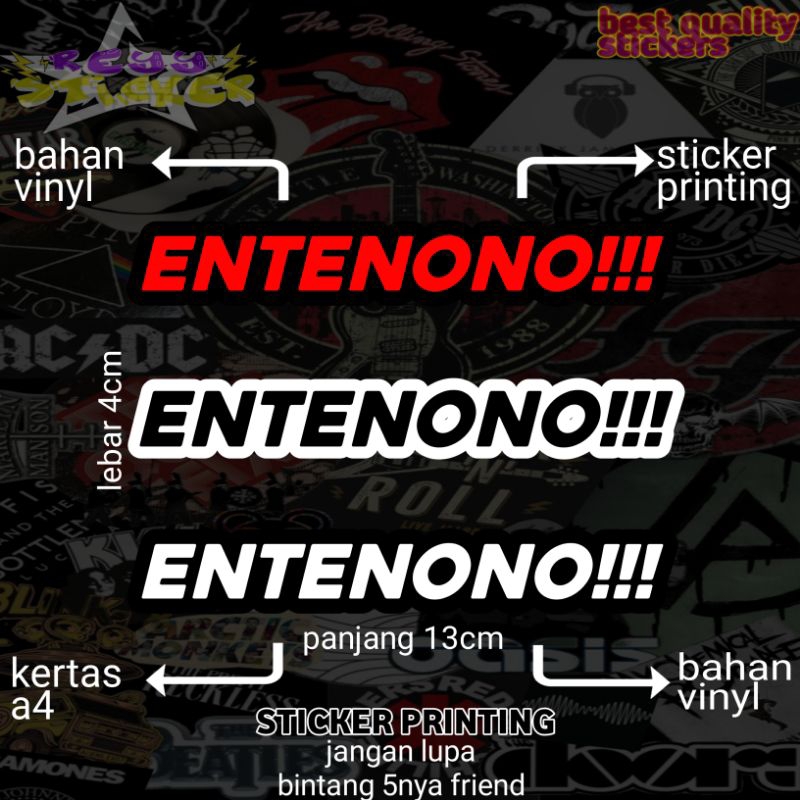 

STICKER PRINTING ANTI AIR ENTENONO