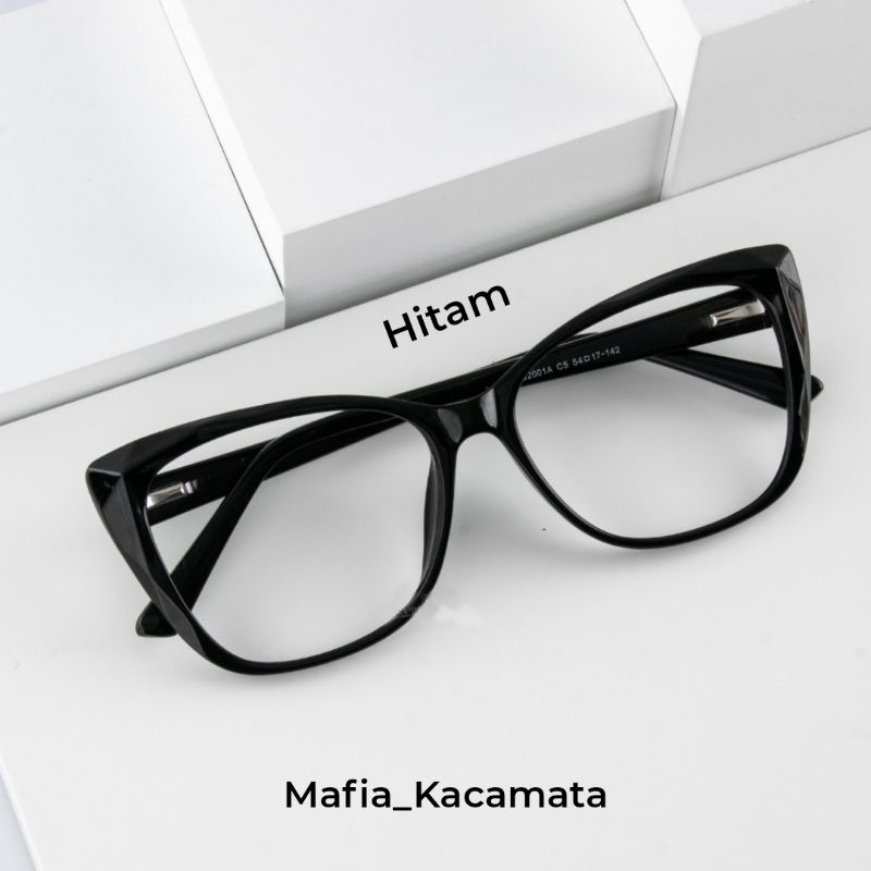Mafia_Kacamata,Frame Kacamata Akame ( Cat Eye ) Kacamata Wanita Minus/Clinder Lensa Antiradiasi Phot
