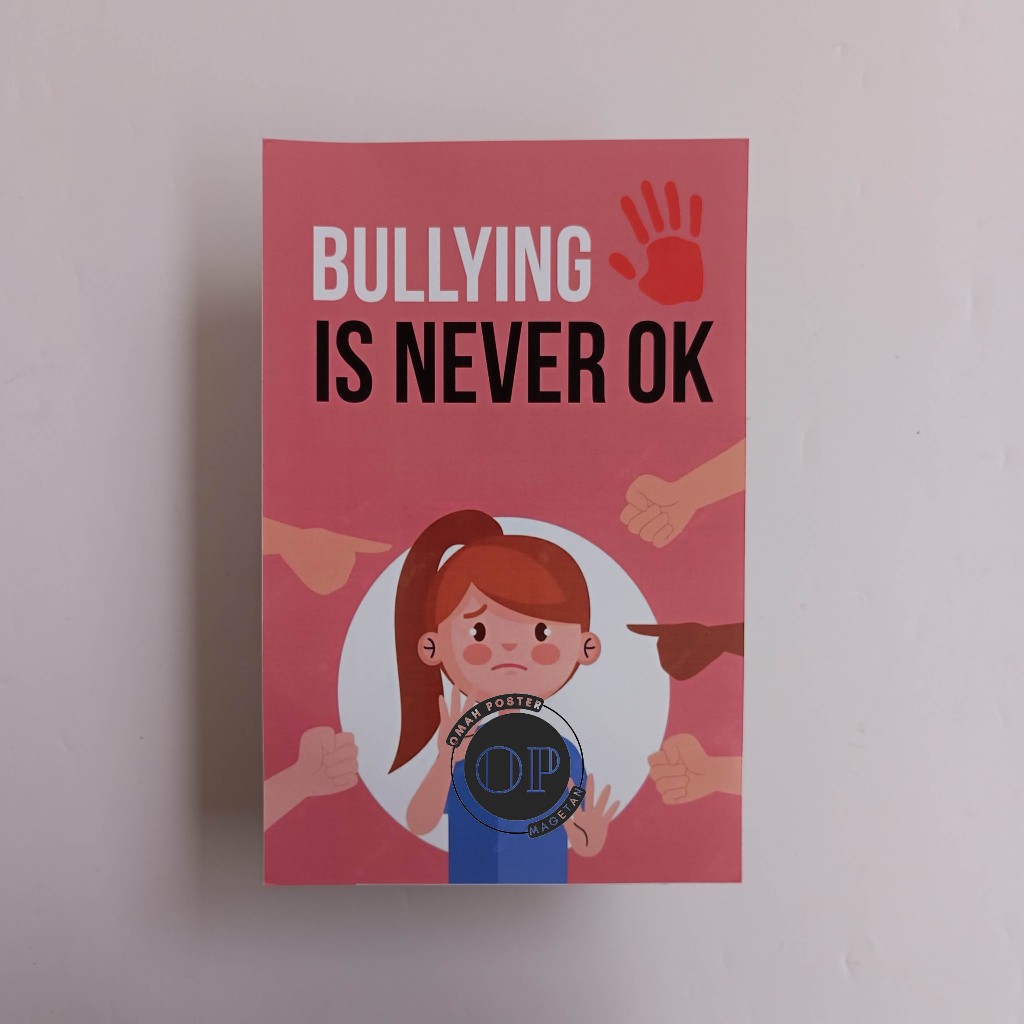 

Stiker Bullying Is Never Ok - Stop Bullying Sekolah - Edukasi Perundungan Sekolah