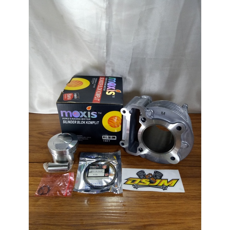BLOK SEHER BORING ASSY RACING MIO 58.5 KOMPLIT CYINDER KIT BORING MIO 58,5 BORE UP MIO GARNIS SMILE 