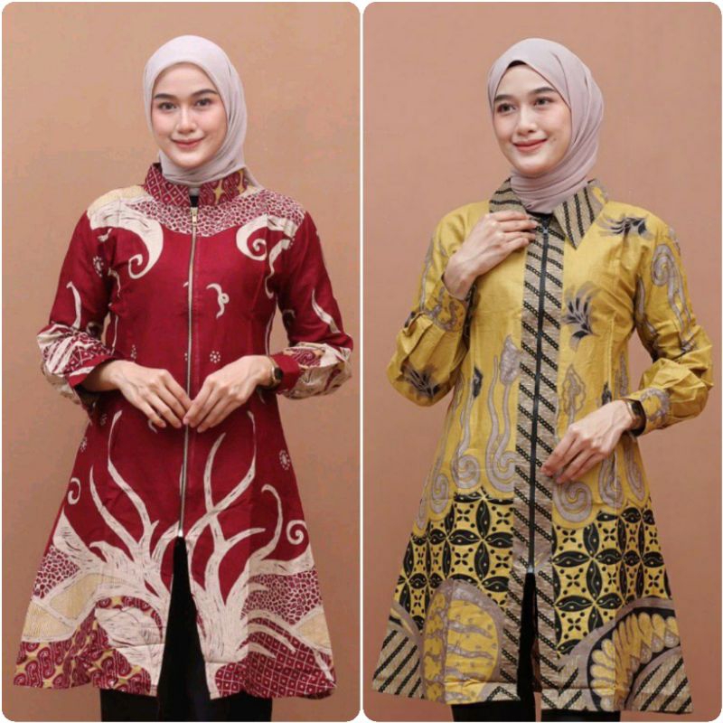 Tunik couple | Batik tunik wanita | Tunik batik seragam | Baju batik wanita | Tunik batik modern