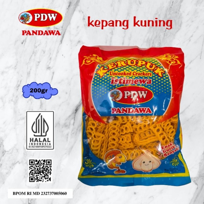 

Kerupuk Pandawa / Krupuk Kepang Kuning / 200gr