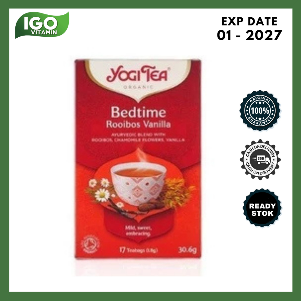 

Teh Herbal Kesehatan Kualitas Tidur Organik YOGI TEA Organic Bedtime Rooibos Vanilla Tea 30.6gr - Minuman Sehat