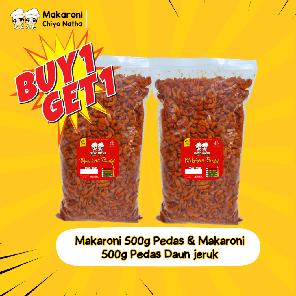 

(Buy1 Get1) Makaroni 500g Chiyo Natha Snack