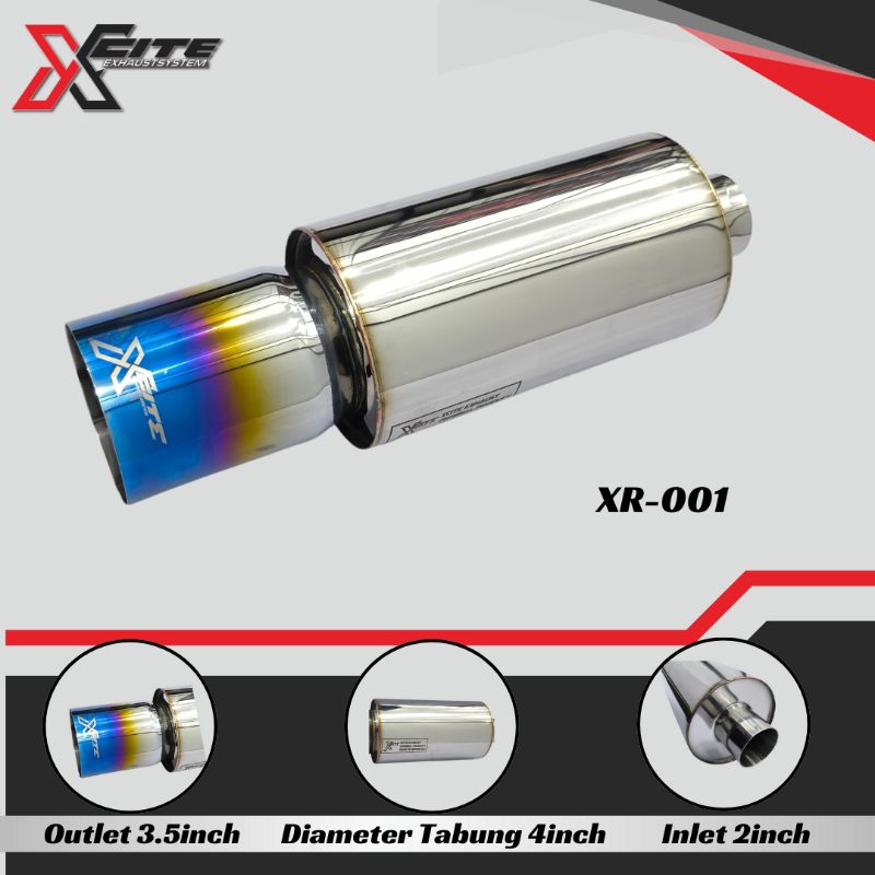 Knalpot Mobil fullsystem downpipe frontpipe centerpipe bolt on muffler stainless steel honda jazz br