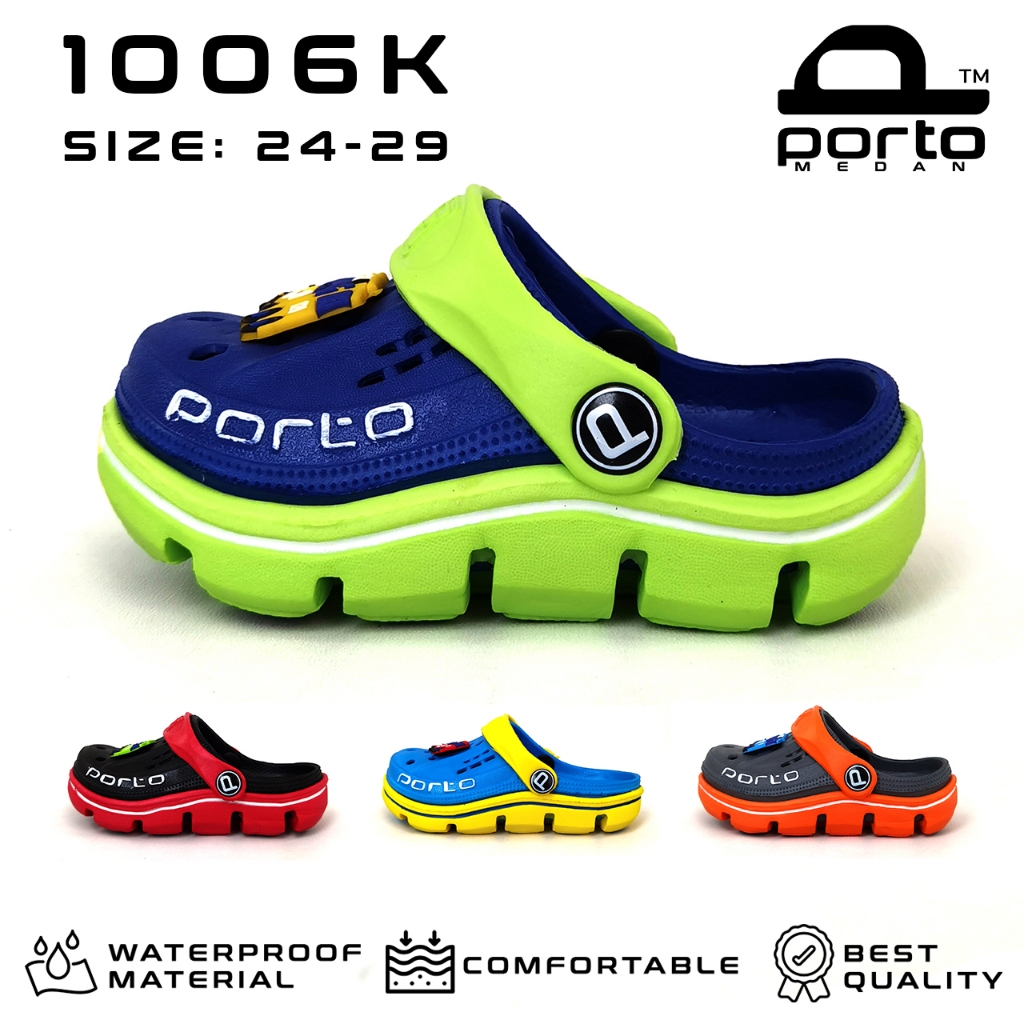 Porto 1006K Anak Cowok Cewek Sandal Baim Karet  Motif Tayo