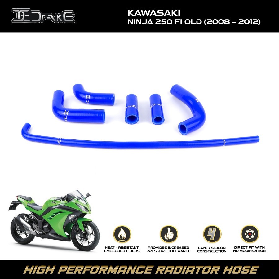 Selang Radiator Hose Drake Not Samco Kawasaki Ninja 250 250fi  Old