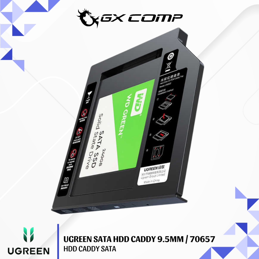 UGREEN SATA HDD CADDY 9.5MM / 70657