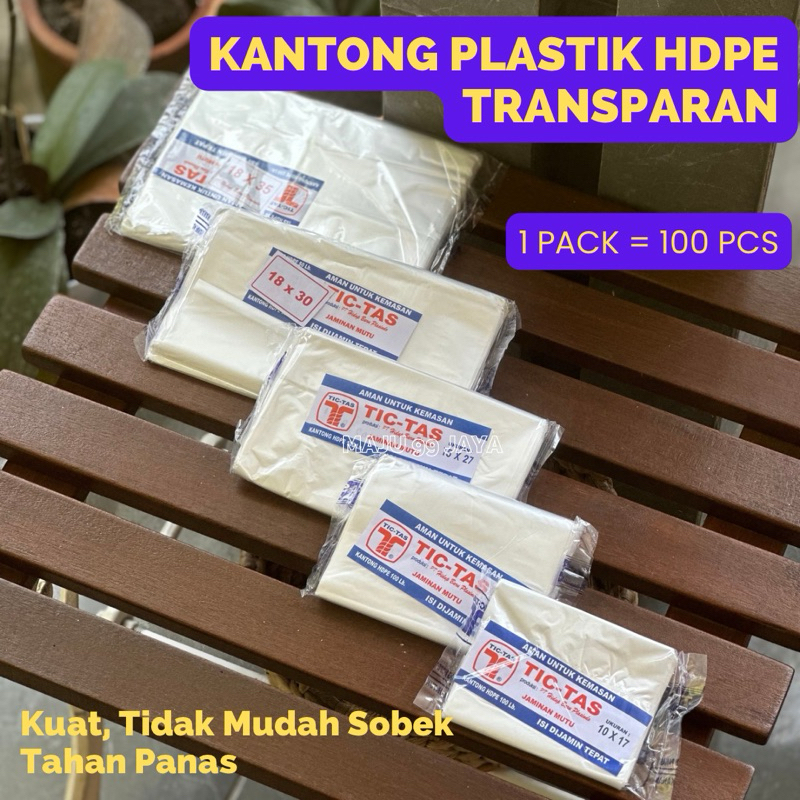 Kantong Plastik HD Tahan Panas Food Grade TicTas Warna Transparan | Kantung Plastik HDPE HD Tic-Tas 