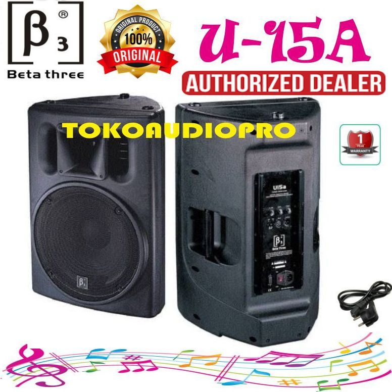 Speaker Beta 3 U15A 15 Inch Speaker Aktif Original Beta Three U-15A