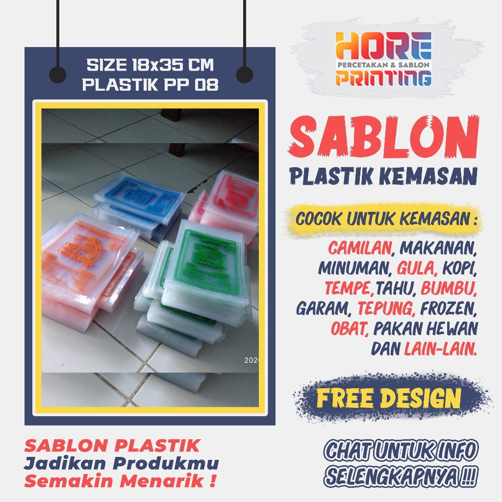 SABLON KEMASAN CUSTOM (PLASTIK PP 08x15x28) MUAT KOPI 500 GR