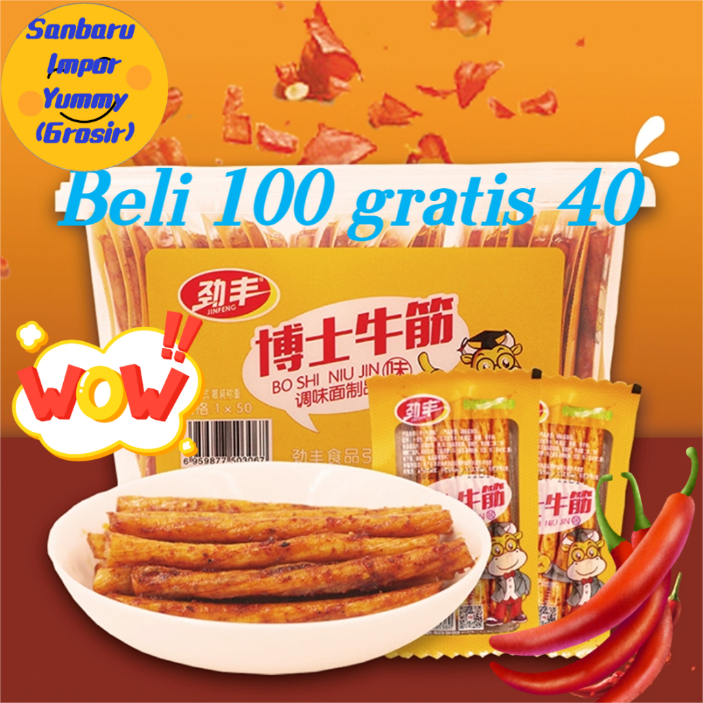 

【Harga Grosir】HALAL-JING FENG-Latiao Mianjing Sayuran Vegetarian Tendon Makanan Ringan Impor Produk Kedelai Makanan Pedas(Cemilan-Snack 20g)